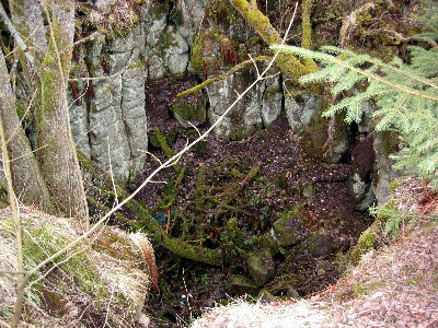 Der zugefallene Frderschacht der Adolphsburg