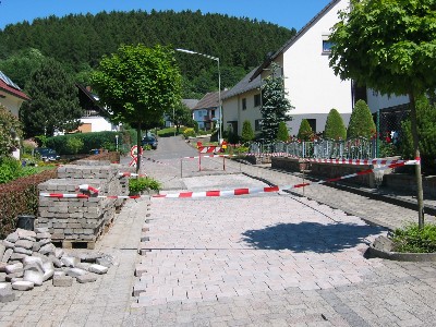 Pflasterarbeiten in der Struthweg